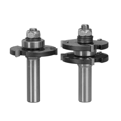 CNC Router Bits Installed Tongue and Groove Bits